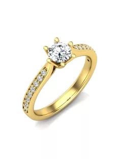   Gyűrűguru eljegyzési gyűrű 0,4ct I/SI gyémánttal BRK610 