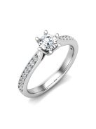 Gyűrűguru eljegyzési gyűrű 0,4ct szintetikus gyémánttal BRK610 