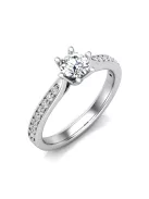 Gyűrűguru eljegyzési gyűrű 0,4ct szintetikus gyémánttal BRK610 