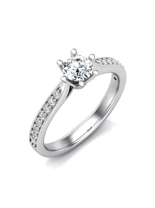 Gyűrűguru eljegyzési gyűrű 0,4ct szintetikus gyémánttal BRK610 