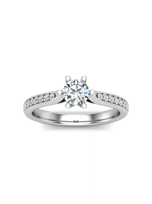 Gyűrűguru eljegyzési gyűrű 0,4ct szintetikus gyémánttal BRK610 