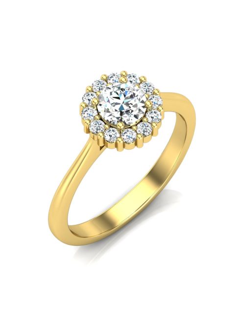 Gyűrűguru eljegyzési gyűrű 0,4ct H/SI gyémánttal BRK614 