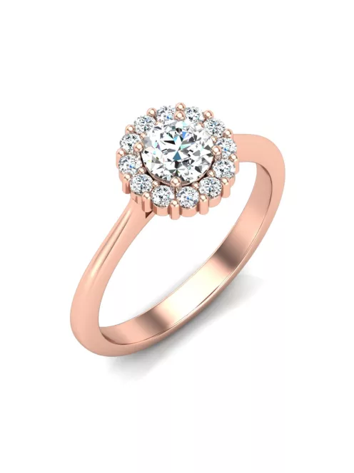 Gyűrűguru eljegyzési gyűrű 0,4ct I/SI gyémánttal BRK614 