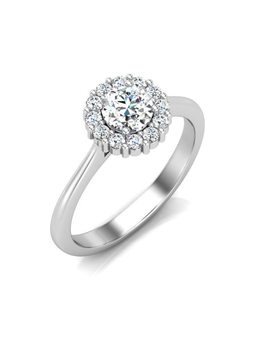 Gyűrűguru eljegyzési gyűrű 0,4ct szintetikus gyémánttal BRK614 