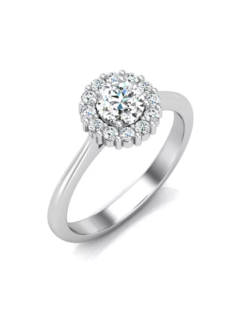 Gyűrűguru eljegyzési gyűrű 0,4ct szintetikus gyémánttal BRK614 