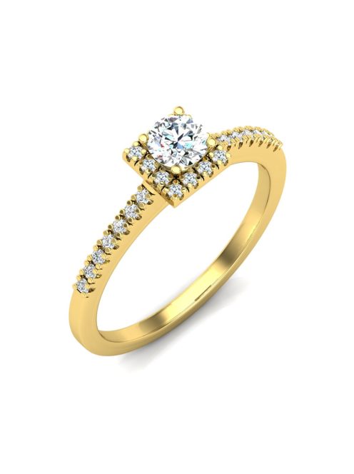 Gyűrűguru eljegyzési gyűrű 0,25ct szintetikus gyémánttal BRK616 