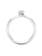 Gyűrűguru eljegyzési gyűrű 0,17ct I/SI gyémánttal BRK621 