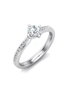   Gyűrűguru eljegyzési gyűrű 0,3ct I/SI gyémánttal BRK624 