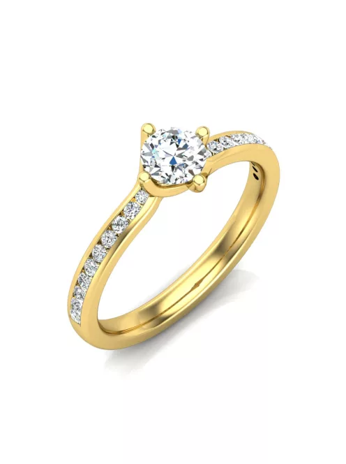 Gyűrűguru eljegyzési gyűrű 0,3ct I/SI gyémánttal BRK624 