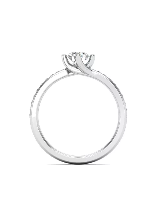 Gyűrűguru eljegyzési gyűrű 0,3ct I/SI gyémánttal BRK624 