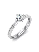 Gyűrűguru eljegyzési gyűrű 0,3ct szintetikus gyémánttal BRK624 