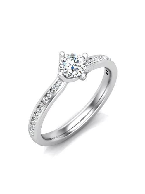 Gyűrűguru eljegyzési gyűrű 0,3ct szintetikus gyémánttal BRK624 