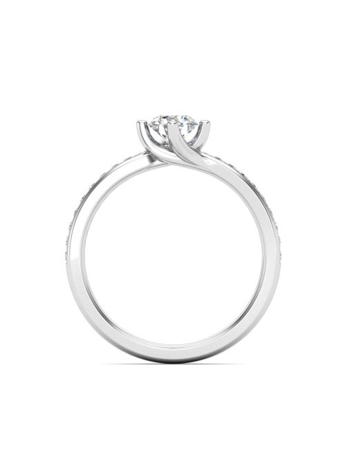 Gyűrűguru eljegyzési gyűrű 0,3ct szintetikus gyémánttal BRK624 