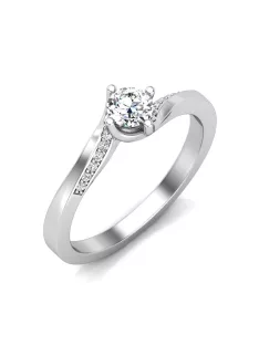   Gyűrűguru eljegyzési gyűrű 0,3ct I/SI gyémánttal BRK626 