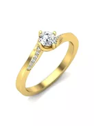 Gyűrűguru eljegyzési gyűrű 0,3ct I/SI gyémánttal BRK626 