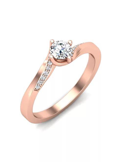 Gyűrűguru eljegyzési gyűrű 0,3ct I/SI gyémánttal BRK626 