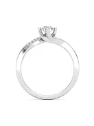Gyűrűguru eljegyzési gyűrű 0,3ct I/SI gyémánttal BRK626 