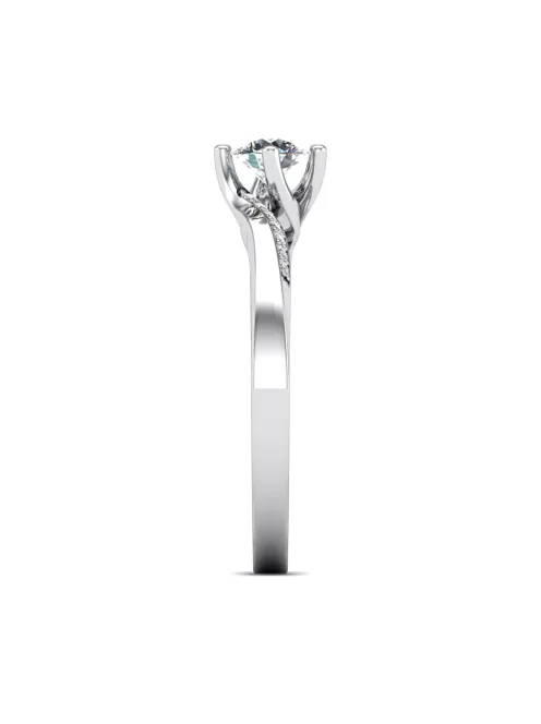 Gyűrűguru eljegyzési gyűrű 0,3ct I/SI gyémánttal BRK626 