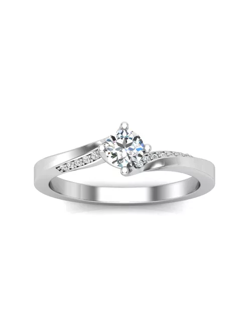 Gyűrűguru eljegyzési gyűrű 0,3ct I/SI gyémánttal BRK626 