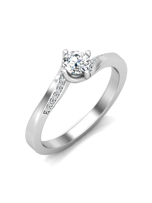 Gyűrűguru eljegyzési gyűrű 0,3ct szintetikus gyémánttal BRK626 
