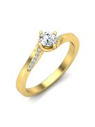 Gyűrűguru eljegyzési gyűrű 0,3ct szintetikus gyémánttal BRK626 