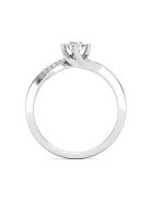 Gyűrűguru eljegyzési gyűrű 0,3ct szintetikus gyémánttal BRK626 