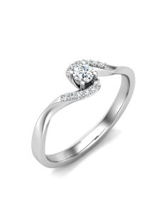   Gyűrűguru eljegyzési gyűrű 0,1ct szintetikus gyémánttal BRK629 