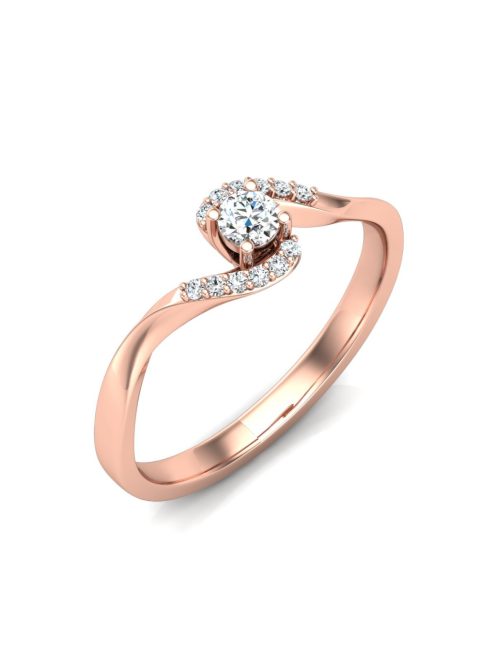 Gyűrűguru eljegyzési gyűrű 0,1ct szintetikus gyémánttal BRK629 