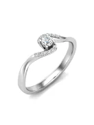 Gyűrűguru eljegyzési gyűrű 0,1ct I/SI gyémánttal BRK629 