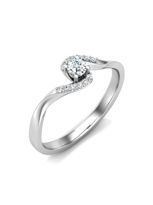 Gyűrűguru eljegyzési gyűrű 0,1ct H/SI gyémánttal BRK629 