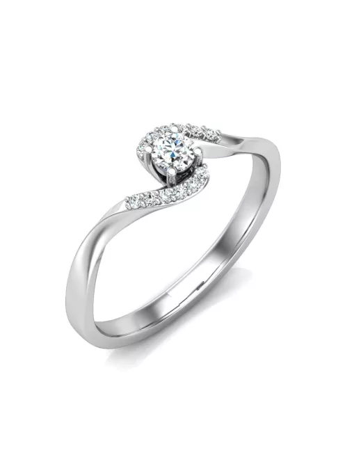 Gyűrűguru eljegyzési gyűrű 0,1ct I/SI gyémánttal BRK629 