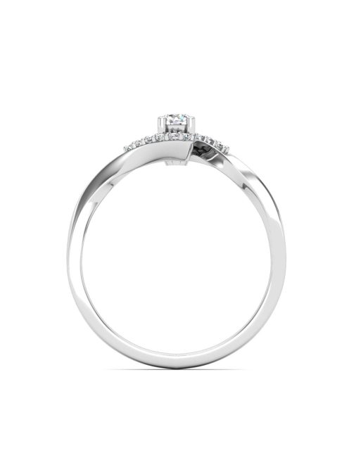 Gyűrűguru eljegyzési gyűrű 0,1ct H/SI gyémánttal BRK629 