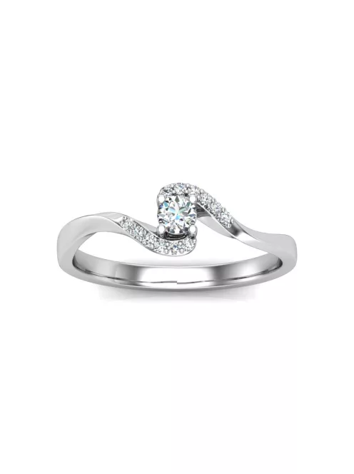 Gyűrűguru eljegyzési gyűrű 0,1ct I/SI gyémánttal BRK629 