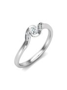 Gyűrűguru eljegyzési gyűrű 0,1ct H/SI gyémánttal BRK630 