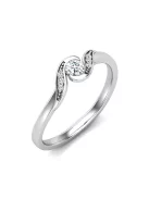 Gyűrűguru eljegyzési gyűrű 0,1ct I/SI gyémánttal BRK630 
