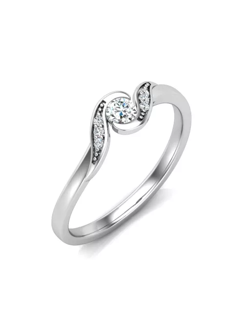 Gyűrűguru eljegyzési gyűrű 0,1ct I/SI gyémánttal BRK630 