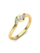 Gyűrűguru eljegyzési gyűrű 0,1ct H/SI gyémánttal BRK630 