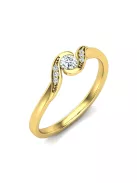 Gyűrűguru eljegyzési gyűrű 0,1ct I/SI gyémánttal BRK630 
