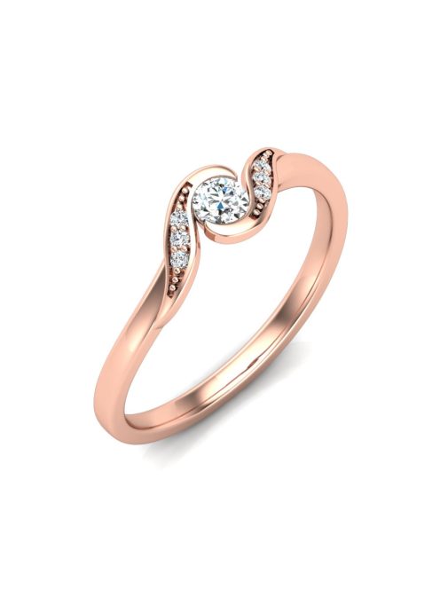 Gyűrűguru eljegyzési gyűrű 0,1ct H/SI gyémánttal BRK630 