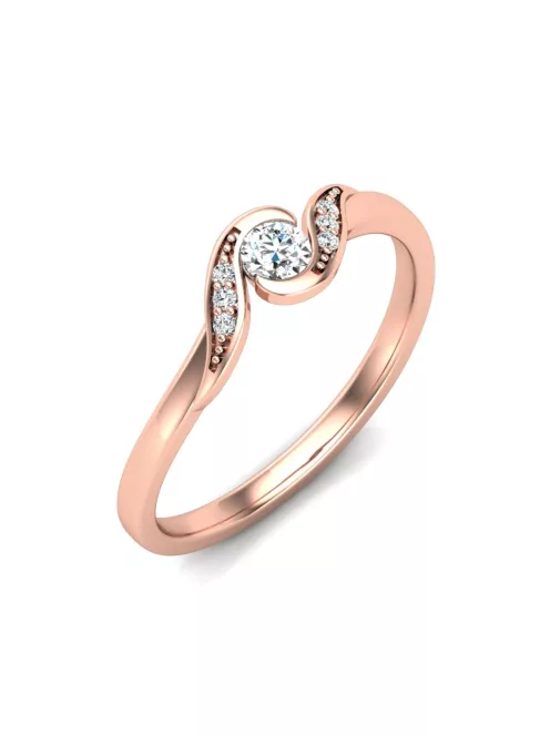 Gyűrűguru eljegyzési gyűrű 0,1ct I/SI gyémánttal BRK630 