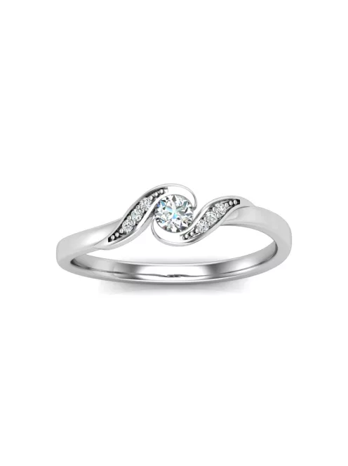 Gyűrűguru eljegyzési gyűrű 0,1ct I/SI gyémánttal BRK630 