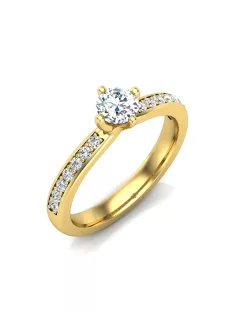  Gyűrűguru eljegyzési gyűrű 0,3ct I/SI gyémánttal BRK637 