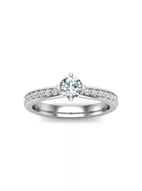 Gyűrűguru eljegyzési gyűrű 0,3ct I/SI gyémánttal BRK637 