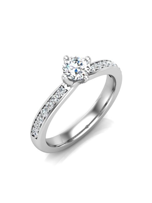 Gyűrűguru eljegyzési gyűrű 0,3ct szintetikus gyémánttal BRK637 