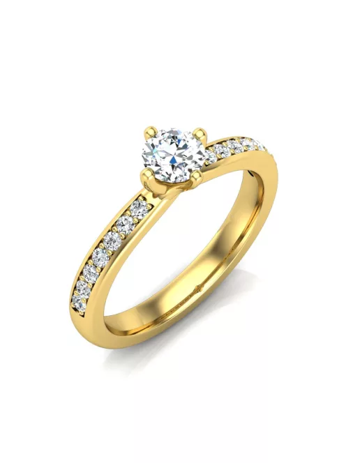 Gyűrűguru eljegyzési gyűrű 0,3ct szintetikus gyémánttal BRK637 