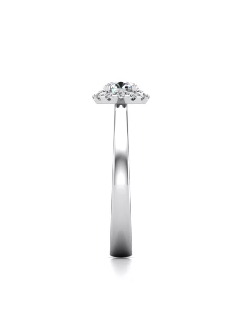 Gyűrűguru eljegyzési gyűrű 0,4ct I/SI gyémánttal BRK640 