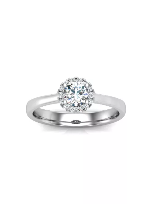 Gyűrűguru eljegyzési gyűrű 0,4ct szintetikus gyémánttal BRK640 