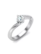 Gyűrűguru eljegyzési gyűrű 0,4ct szintetikus gyémánttal BRK641 