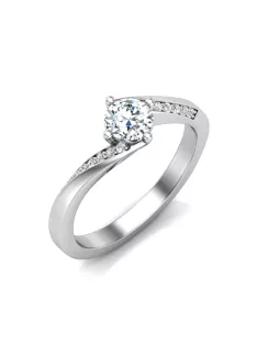   Gyűrűguru eljegyzési gyűrű 0,4ct szintetikus gyémánttal BRK641 