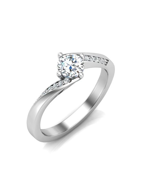 Gyűrűguru eljegyzési gyűrű 0,4ct szintetikus gyémánttal BRK641 
